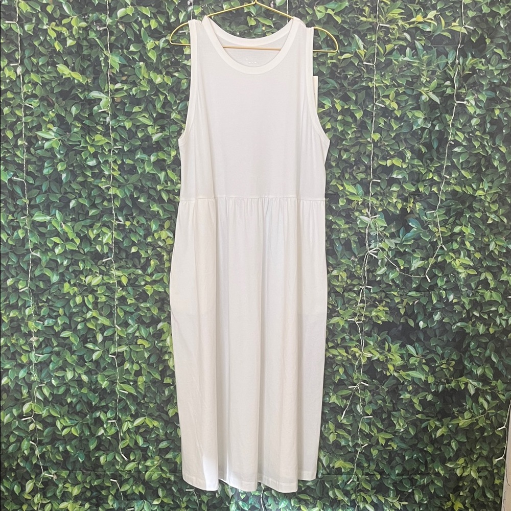 A New Day White Midi Dress with Pockets